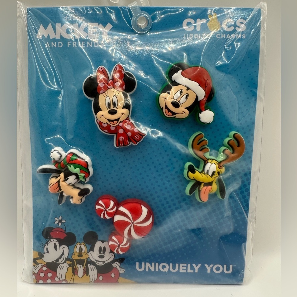 Disney Mickey and Friends Holiday Crocs Shoe Charms - Multicolor NWT